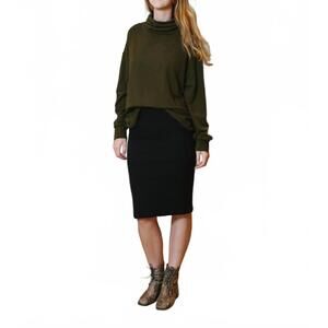 NEW ALABAMA CHANIN essential waffle skirt in black